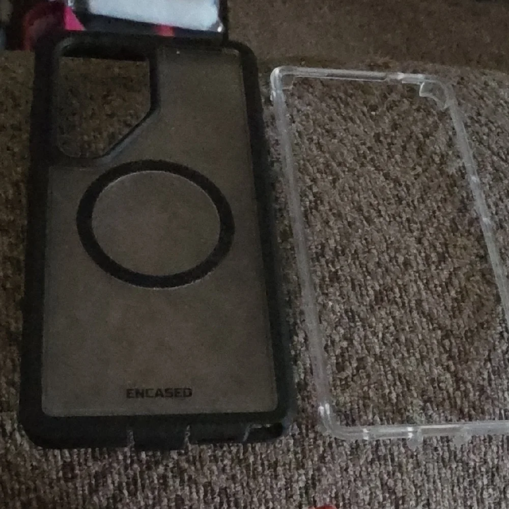 Encased Black/Clear Protective Phone Case For Samsung S25 Ultra